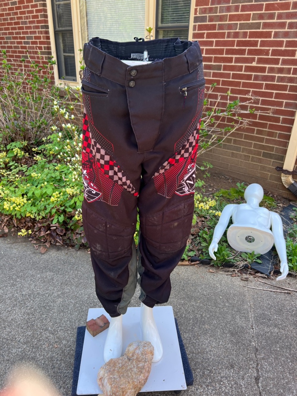 Men's Black and Red Nxe Elevation Paintball Pants